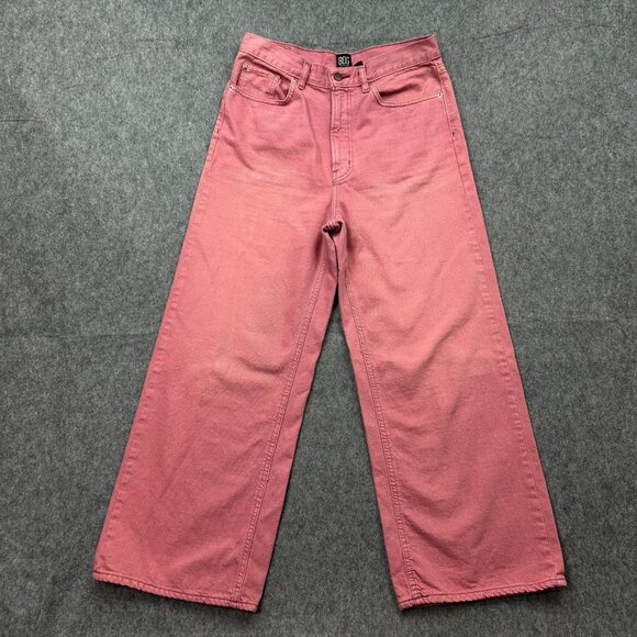 BDG Urban Outfitters High & Wide Jeans Women's Size 31 Relaxed Fit Pink Denim - Picture 2 of 15
